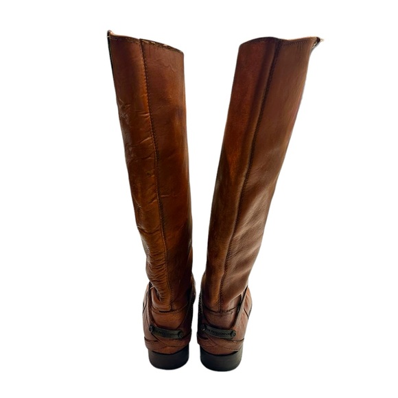 FRYE BOOT LINDSAY PLATE REDWOOD BROWN LEATHER EQUESTRIAN RIDING CLASSIC 7 - Picture 2 of 5